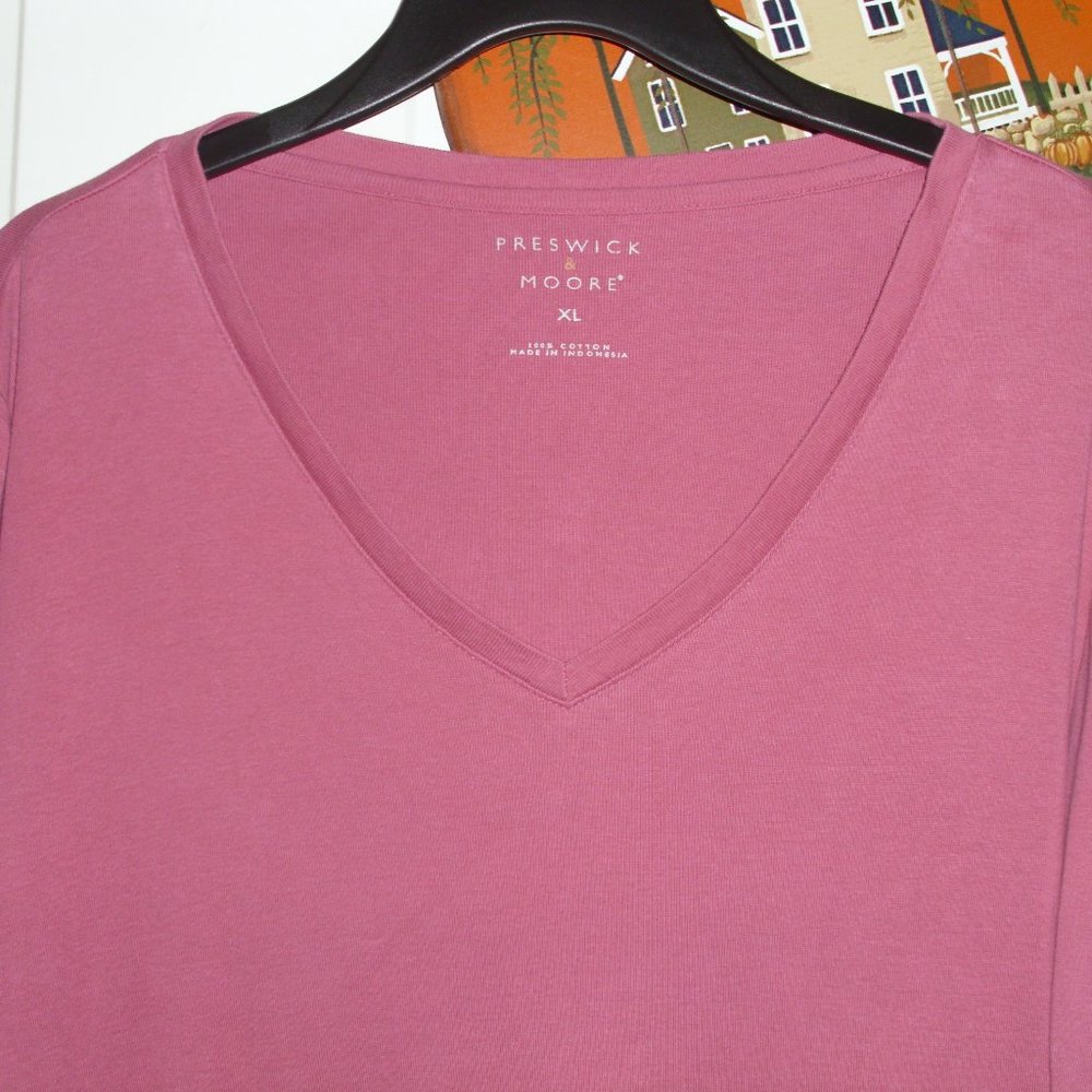 long sleeve tee type blouse xl preswick & moore